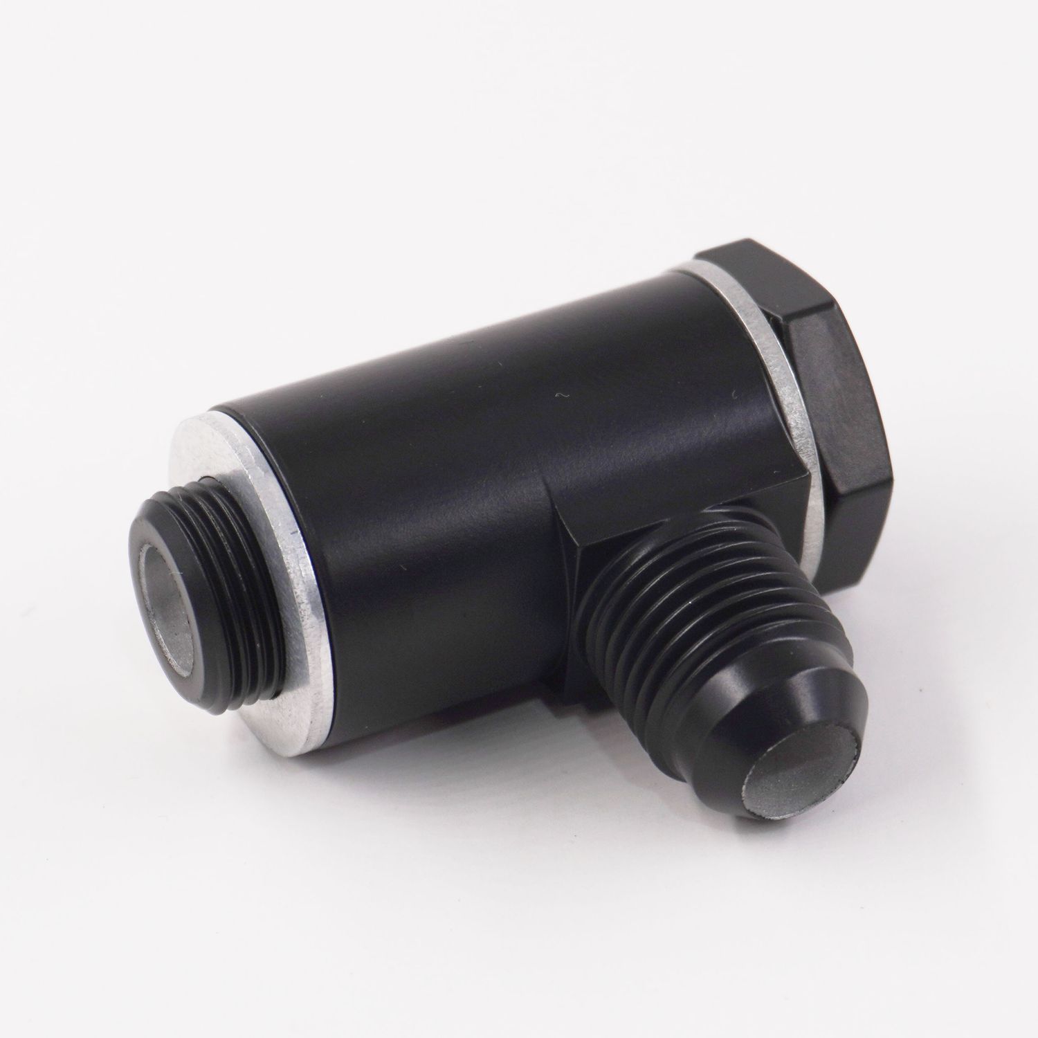 Pure Stealth Single Carburetor Banjo Fitting Assembly: 9/16-24 X -6AN Single Banjo Fitting W/ Crush Washers- X5251