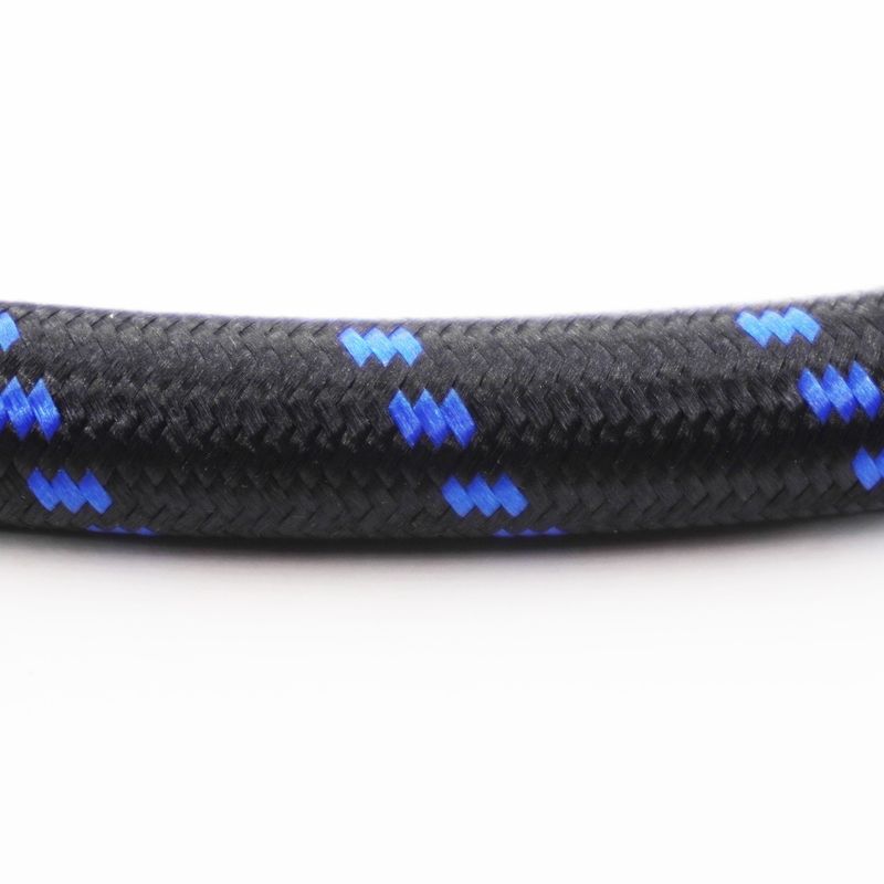 Nylon Braided Hose Sample - Triple Blue - X318104