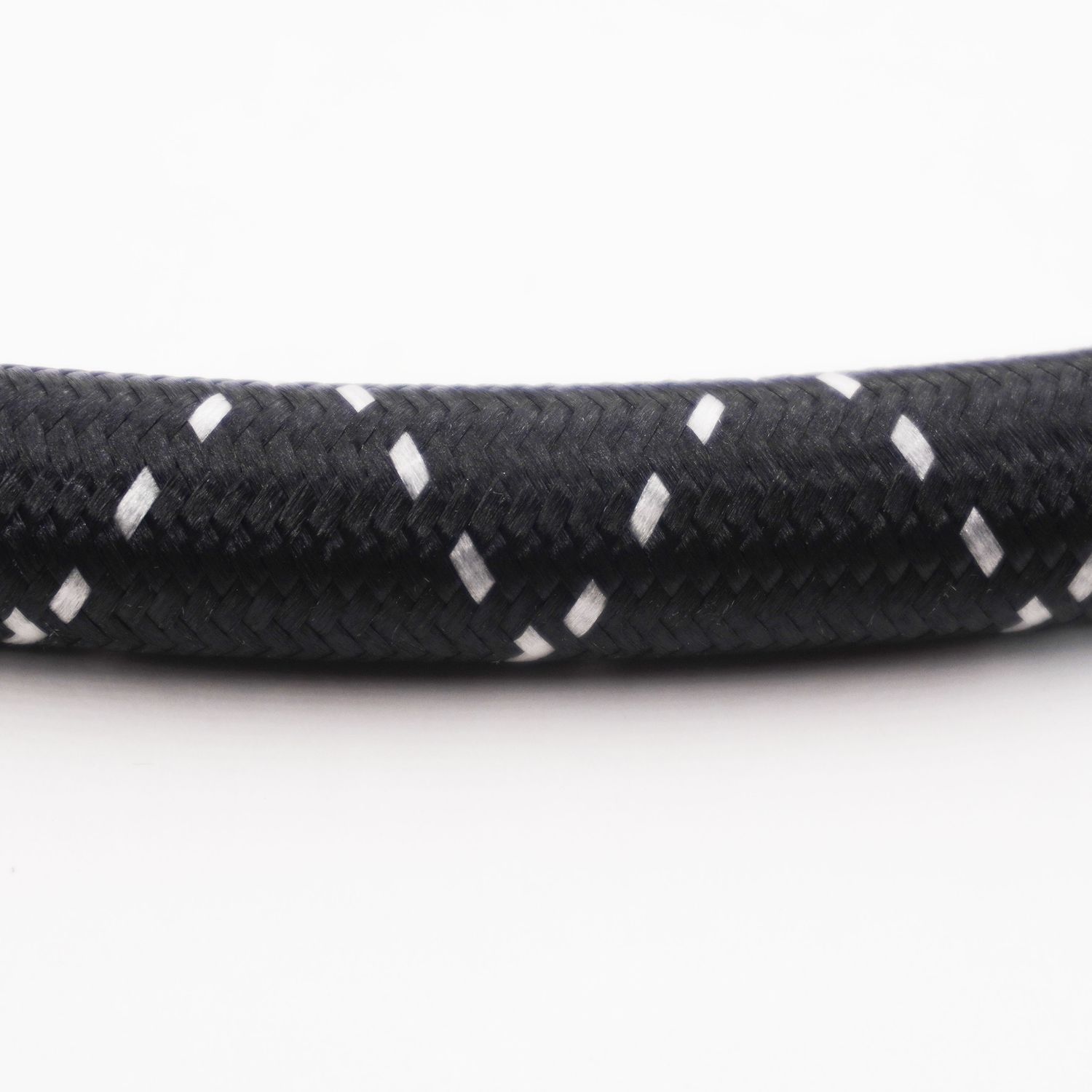 Nylon Braided Hose Sample - Double White - X318109