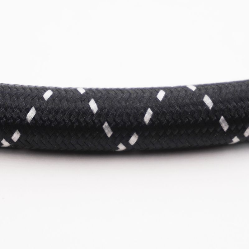 Nylon Braided Hose Sample - Double White - X318109