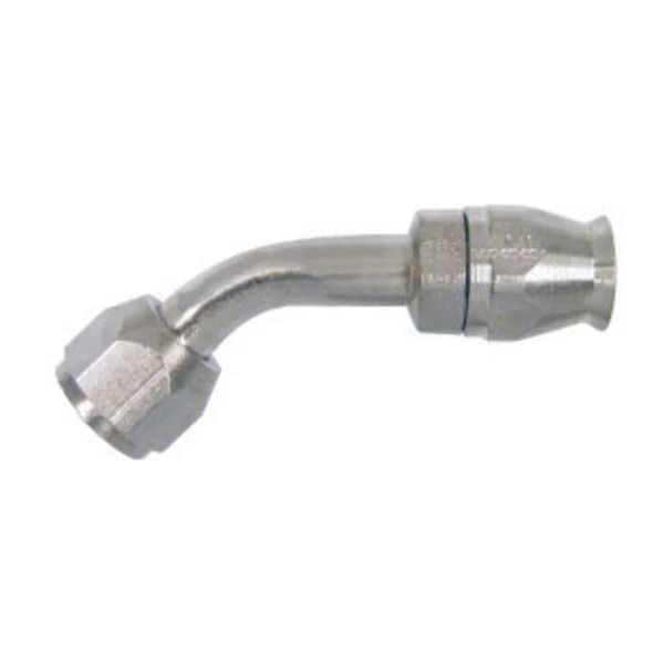 45 Degree Aeroquip Braided Stainless A/C Hose End Fitting, Size: #6 36441-VUR