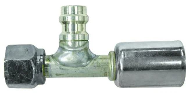 Reduced Barrier Beadlock  Hose End Fittings - Straight w/ Service Port, Size: #10 355130
