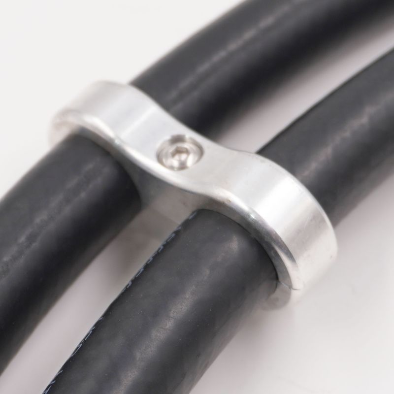 Billet Aluminum Floating Double 5/8 &quot; Heater Line Separator- .875&quot; x .875&quot; - 8306