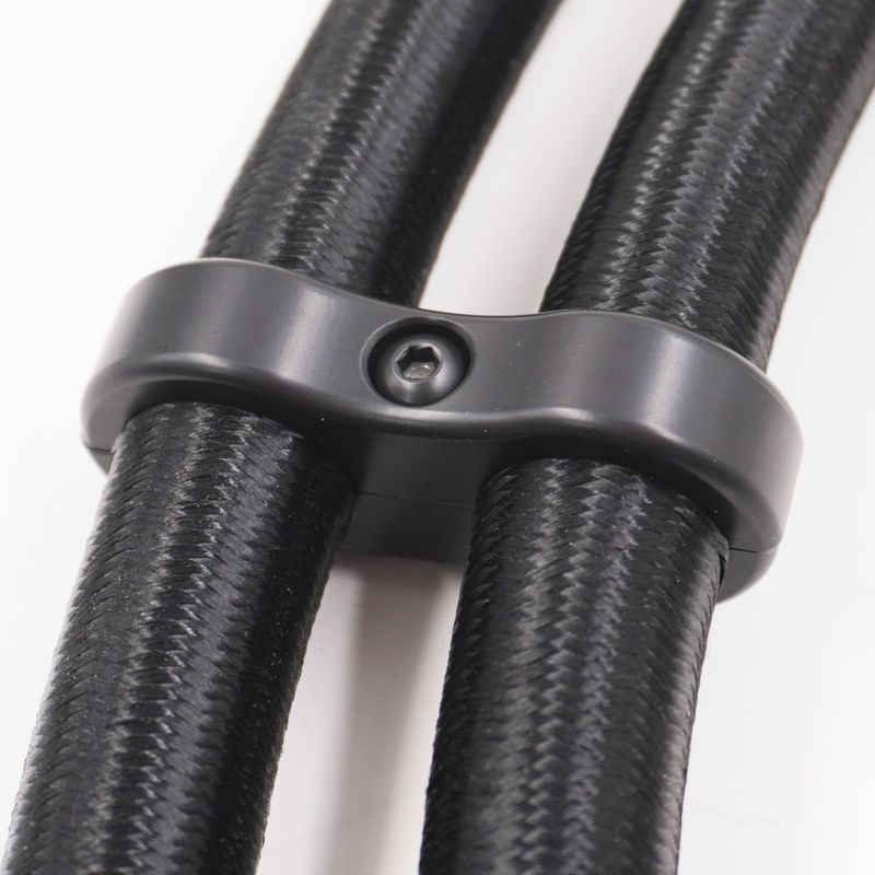 Pure Stealth Billet Aluminum Floating Double 5/8 &quot; Heater Line Separator- .875&quot; x .875&quot; - X8306