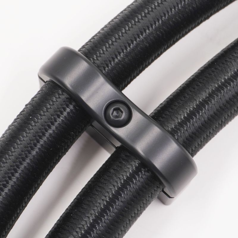 Pure Stealth Billet Aluminum Non-Floating Double 5/8&quot; Heater Line Clamp - .875&quot; x .875&quot; - X8206