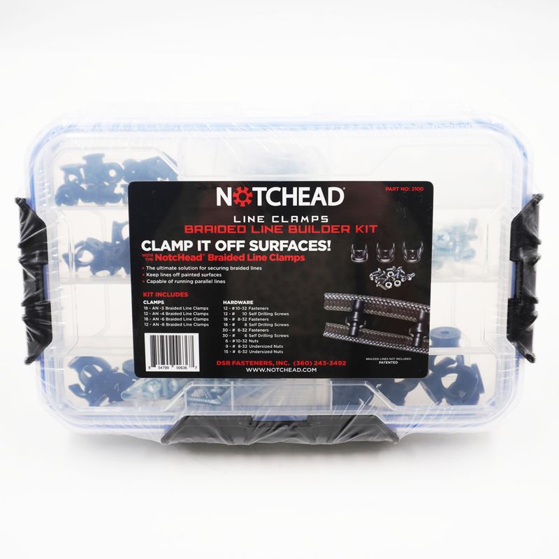 Builder Kit - AN Braided Line Clamps - 60 pack - 2100