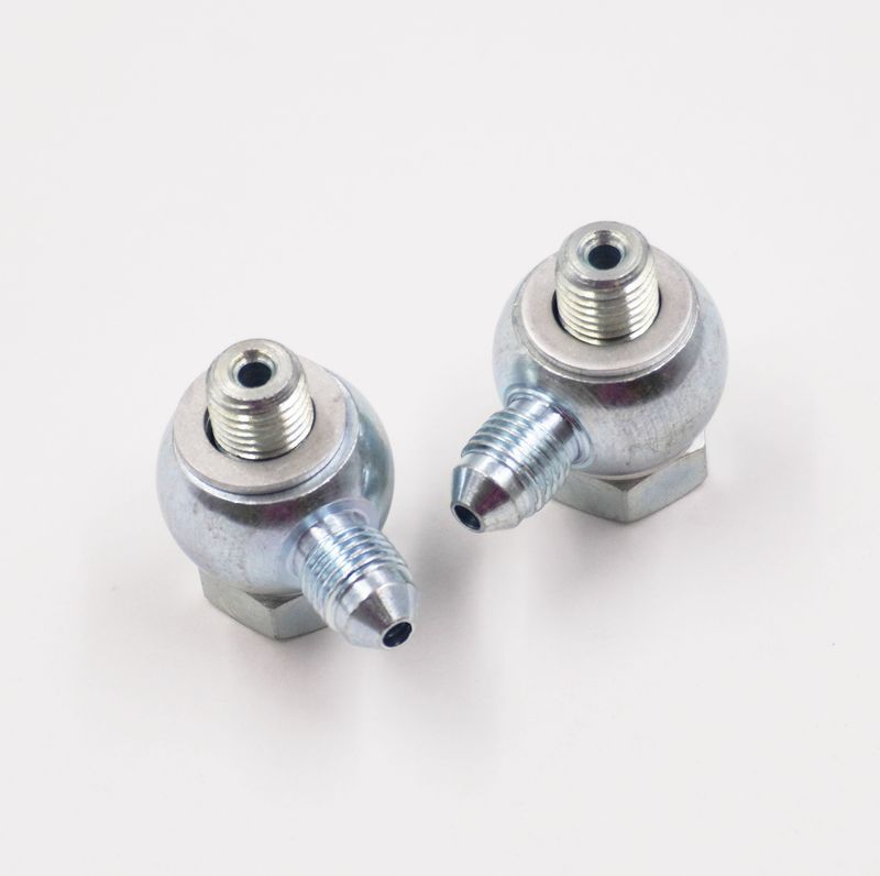 Master Cylinder Banjo Kit: 3/8-24 &amp; 3/8-24 x -3AN - No Sleeves Or Nuts - Steel -3107
