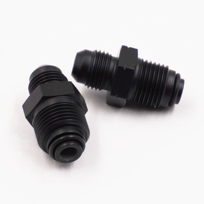 Pure Stealth Power Steering Adapter Kit: Late GM Power Box/Rack 16MM 1.5 &amp; 18MM 1.5 x -6 AN - (Steel) - (2 Adapter Kit) - X11735