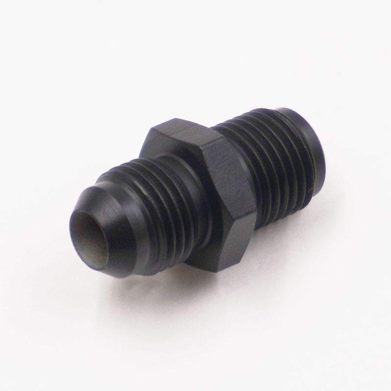 Pure Stealth Power Steering Adapter: 1/2-20 Male Inverted Flare To -6 AN  -  Power Steering Box Fitting - (Steel) - (1 Adapter)  X11760