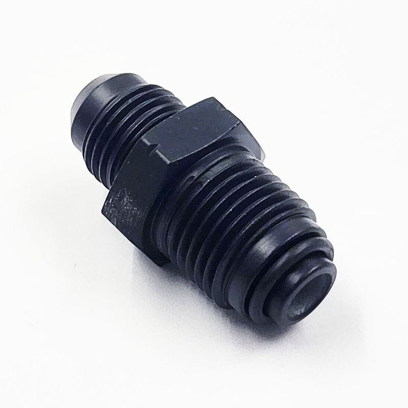 Pure Stealth Power Steering Adapter: Late Model P/S Box, Rack Or Pump 16MM 1.5 With Viton O-Ring x -6 AN - (Steel) - (1 Fitting) - X11720