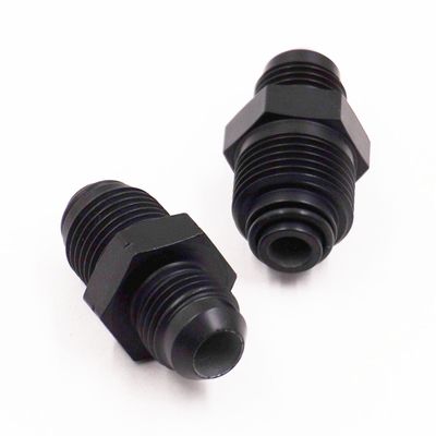 Pure Stealth  Power Steering  Adapter Kit - 14MM 1.5 &amp; 16MM 1.5 Male Threads With Viton O-Rings to -6AN - (Steel) - (2 Adapter Kit) - X11780