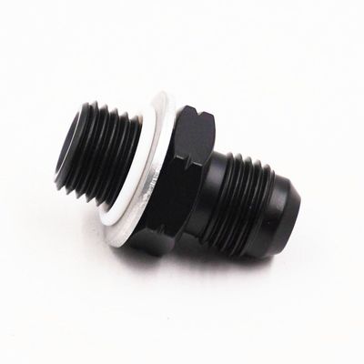 Pure Stealth Power Steering Adapter: 9/16 -18 Inverted Flare x-6 AN With Crush Washer and TFE O-Ring - (Steel) - (1 Fitting) - X11786-9