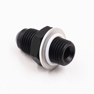 Pure Stealth Power Steering Adapter: 5/8 -18 Inverted Flare x-6 AN With Crush Washer and TFE O-Ring - (Steel) - (1 Fitting) - X11786-5