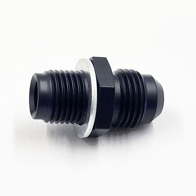 Pure Stealth Power Steering Adapter: 1/2-20 Male Thread With Washer To -6AN - (Steel) - (1 Adapter) - X11775-2