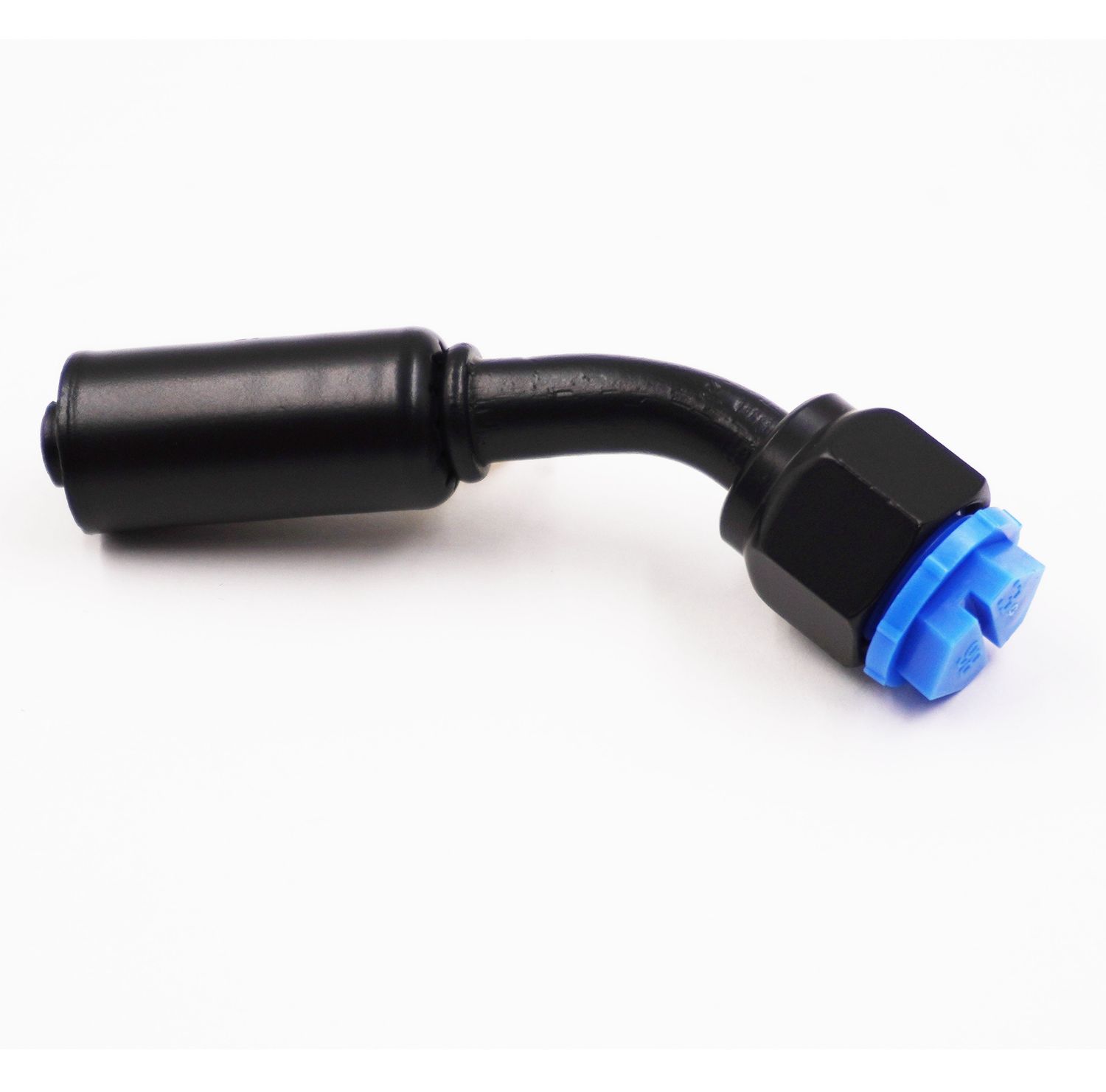 Pure Stealth Black Reduced Barrier Beadlock A/C Hose End Fittings - 45 Degree, Size: #6 - X358210