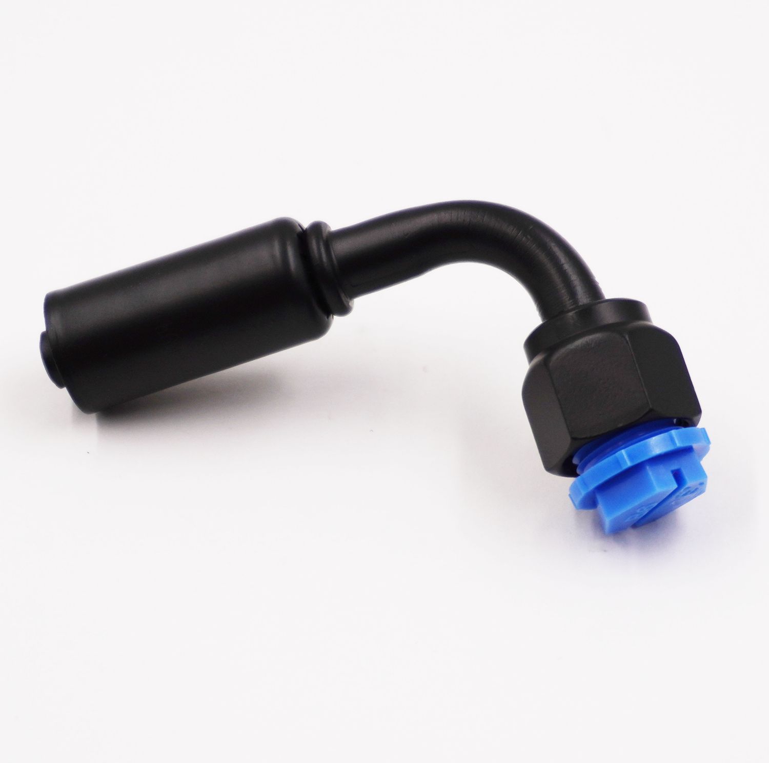 Pure Stealth Black Reduced Barrier Beadlock Hose End Fittings- 90 Degree, Size: #6 - X358310