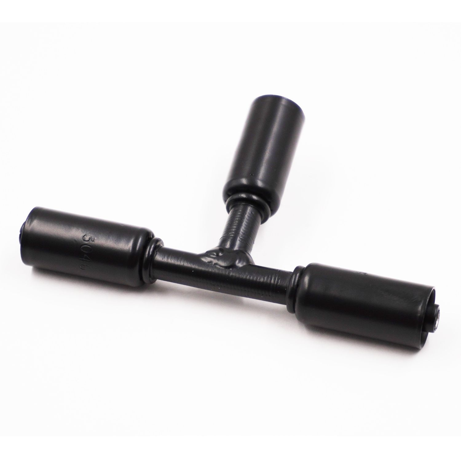 Pure Stealth Black Reduced Barrier Beadlock T-Fittings for Dual A/C Systems, Size: #6 - X358281
