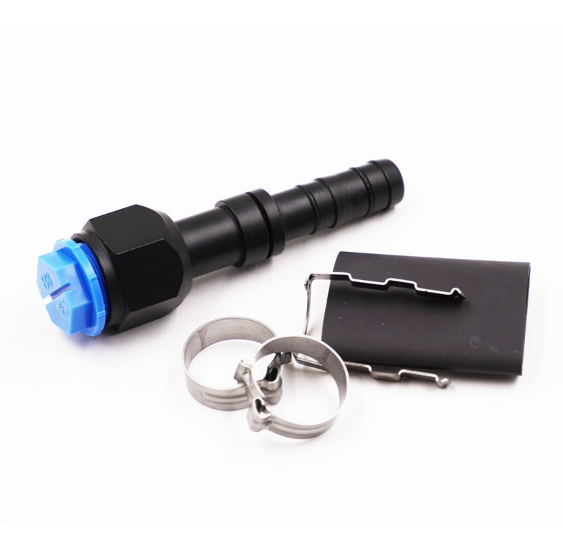 Pure Stealth Black E-Z Clip A/C Hose End Fitting - Straight