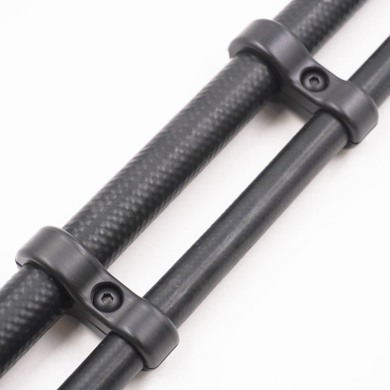 Pure Stealth Billet Aluminum Floating Double #6 &amp; #10 Reduced Barrier A/C Line Separator - .750" x .540" - X8302