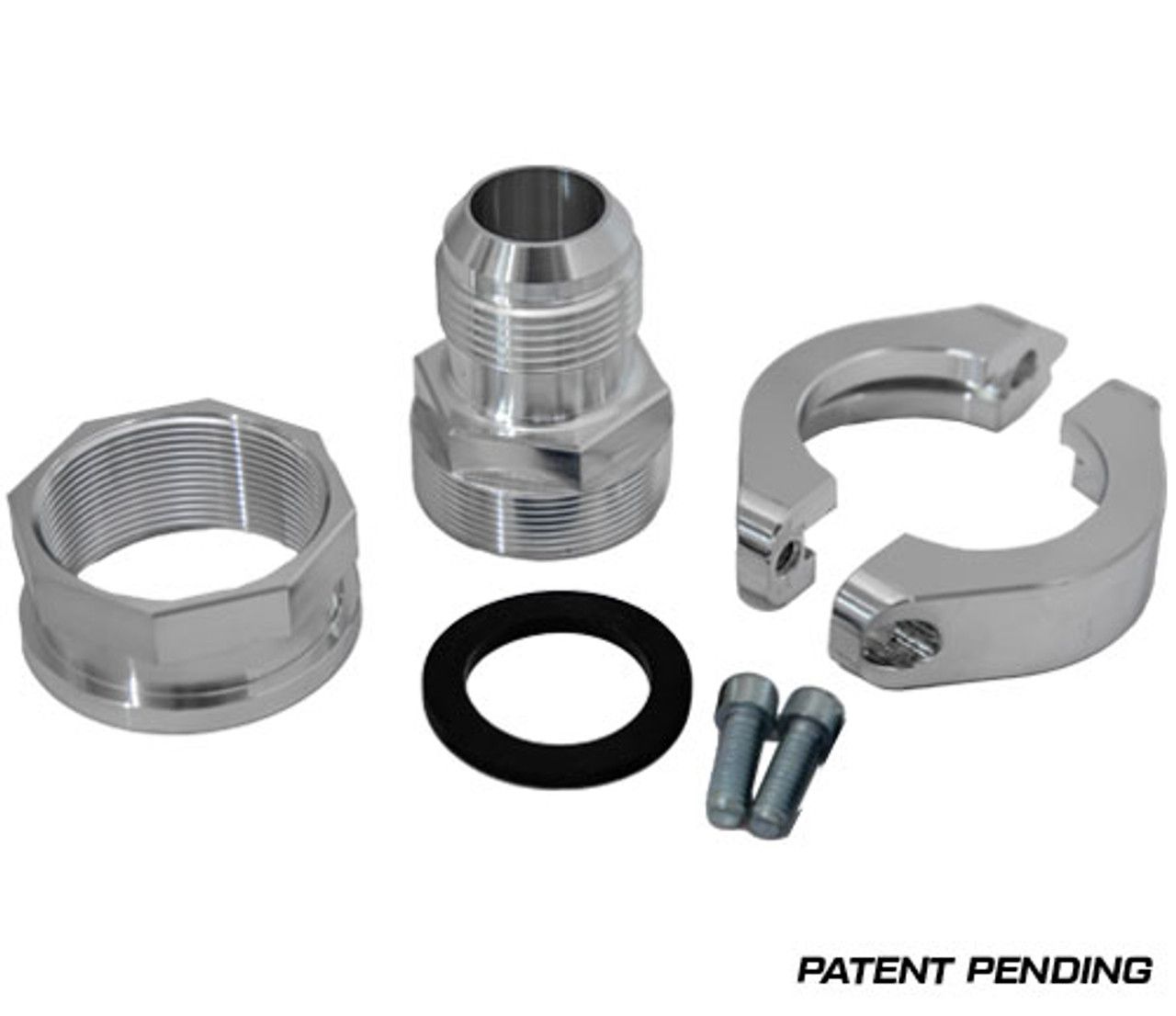 CVF Racing -20 AN Radiator/Water Pump Clamp on Compression -AN Fitting For 1.70" - 1.85" Neck -  Polished - 1.85-RAD-20AN-KIT