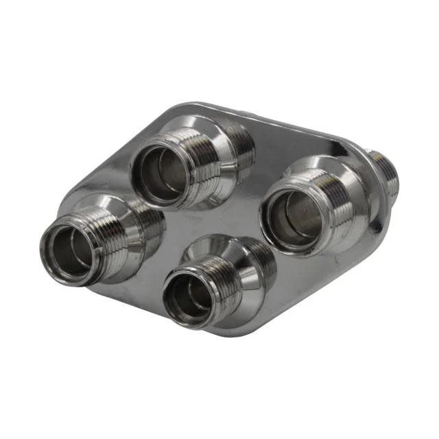 Streamline Polished 4-Port Diamond Bulkhead #8-#10 - 388800-MBA
