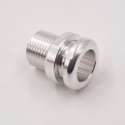 Reduced Barrier &amp; E-Z Clip A/C Aluminum Pass Through Grommet with Lock Nut: #6 (Machine Finish)- 15125