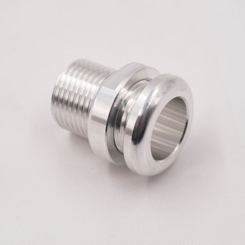 Reduced Barrier &amp; E-Z Clip A/C Aluminum Pass Through Grommet with Lock Nut: #6 (Machine Finish)- 15125