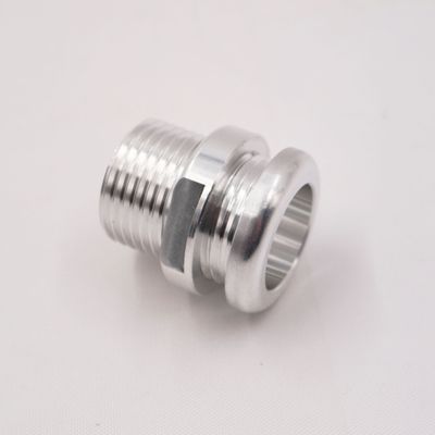 Reduced Barrier &amp; E-Z Clip A/C Aluminum Pass Through Grommet with Lock Nut: #8 (Machine Finish)- 15135