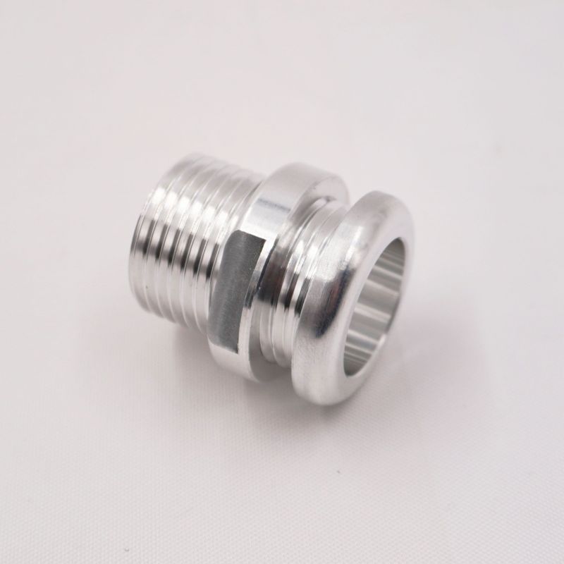 Reduced Barrier &amp; E-Z Clip A/C Aluminum Pass Through Grommet with Lock Nut: #8 (Machine Finish)- 15135
