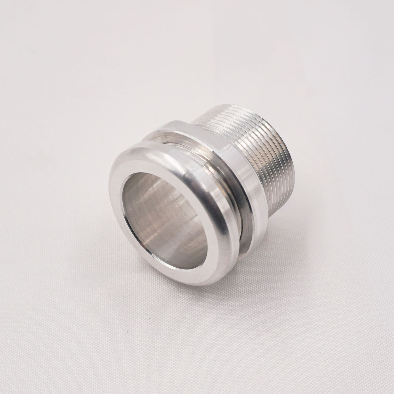 Heater Hose Aluminum Pass Through Grommet with Lock Nut: 5/8 Hose (Machine Finish)- 15155