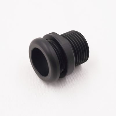 Pure Stealth Reduced Barrier &amp; E-Z Clip A/C Aluminum Pass Through Grommet with Lock Nut: #8 (Stealth Black Finish)- X15135