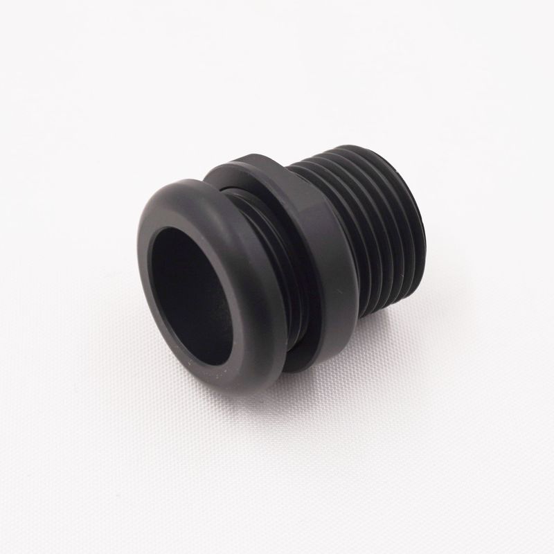 Pure Stealth Reduced Barrier &amp; E-Z Clip A/C Aluminum Pass Through Grommet with Lock Nut: #8 (Stealth Black Finish)- X15135