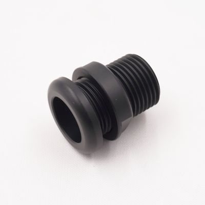 Pure Stealth Reduced Barrier &amp; E-Z Clip A/C Aluminum Pass Through Grommet with Lock Nut: #6 (Stealth Black Finish)- X15125