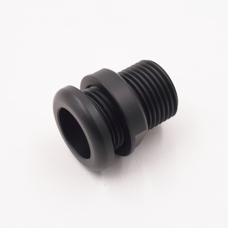 Pure Stealth Reduced Barrier &amp; E-Z Clip A/C Aluminum Pass Through Grommet with Lock Nut: #6 (Stealth Black Finish)- X15125