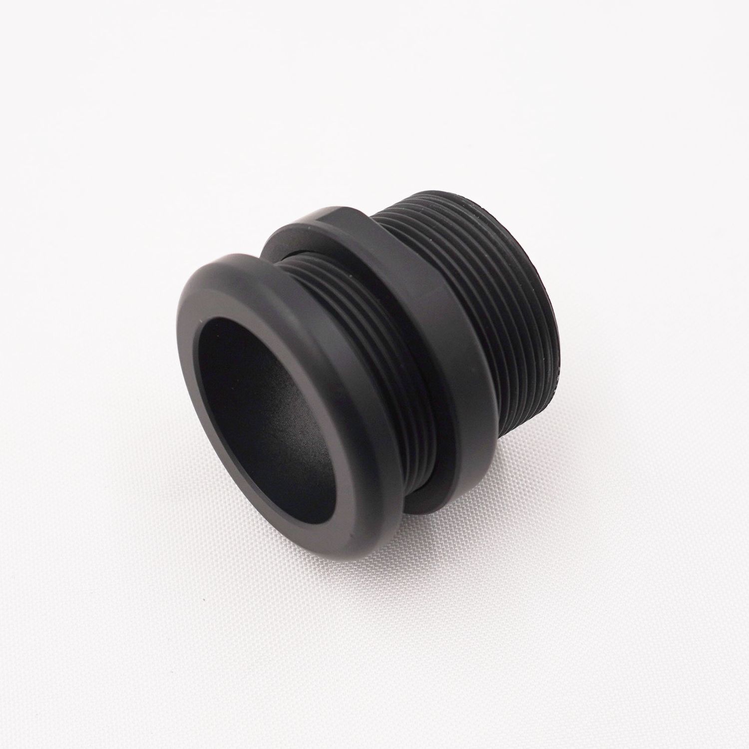 Pure Stealth Heater Hose Aluminum Pass Through Grommet with Lock Nut: 5/8 Hose (Stealth Black Finish)- X15155