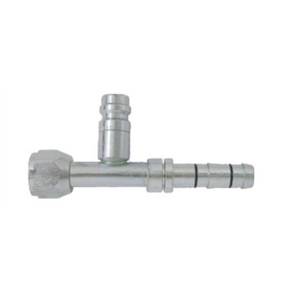 E-Z Clip - Straight Hose End Fittings w/ Service Port, Size: #10 347101-VUR
