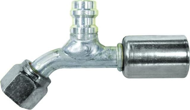 Reduced Barrier Beadlock Hose End Fitting - 45° w/ Service Port, Size: #10 355230