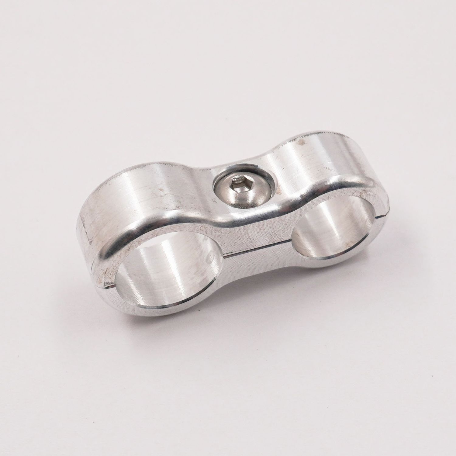 Billet Aluminum Floating Double  #6 &amp; #8 Reduced Barrier A/C Line Separator -.650" x .540" - 8308