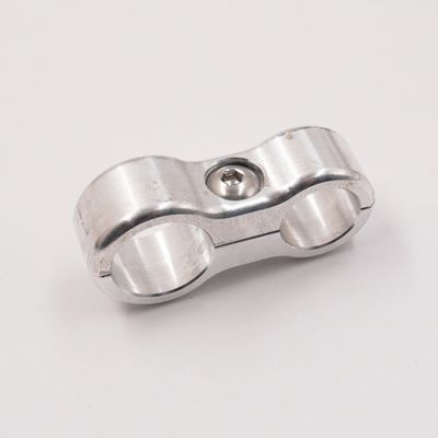 Billet Aluminum Floating Double  #6 &amp; #8 Reduced Barrier A/C Line Separator -.650" x .540" - 8308