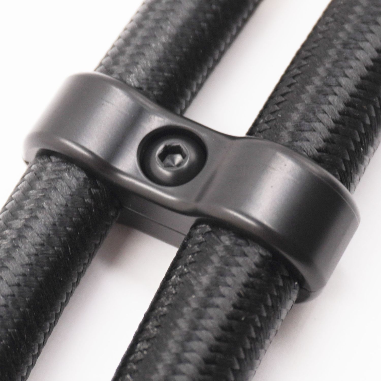 Pure Stealth Billet Aluminum Floating Double  #6 &amp; #8 Reduced Barrier A/C Line Separator -.650" x .540" - X8308