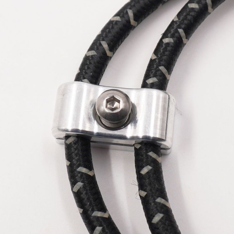 Billet Aluminum Non-Floating Double Line Clamp For -3AN PTFE Hose - .240" x .240" - 8209