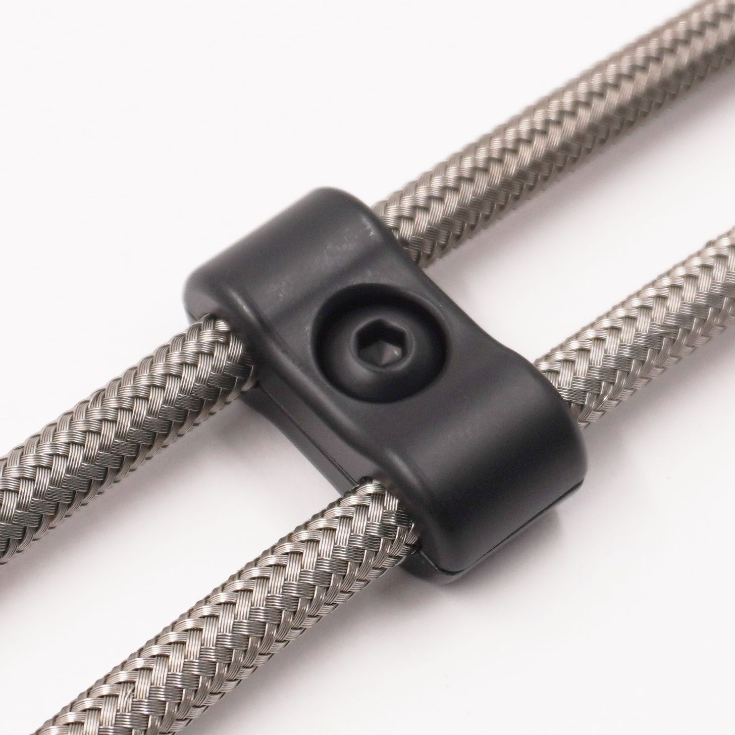 Pure Stealth Billet Aluminum Floating Double  -3AN PTFE Line Separator- .240" x .240" - X8309