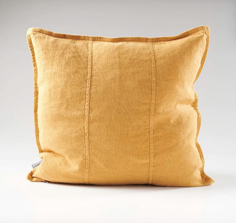 LUCA LINEN CUSHION - TURMERIC 20X20