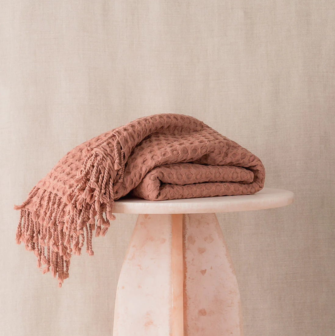 CORFU COTTON THROW - GUAVA