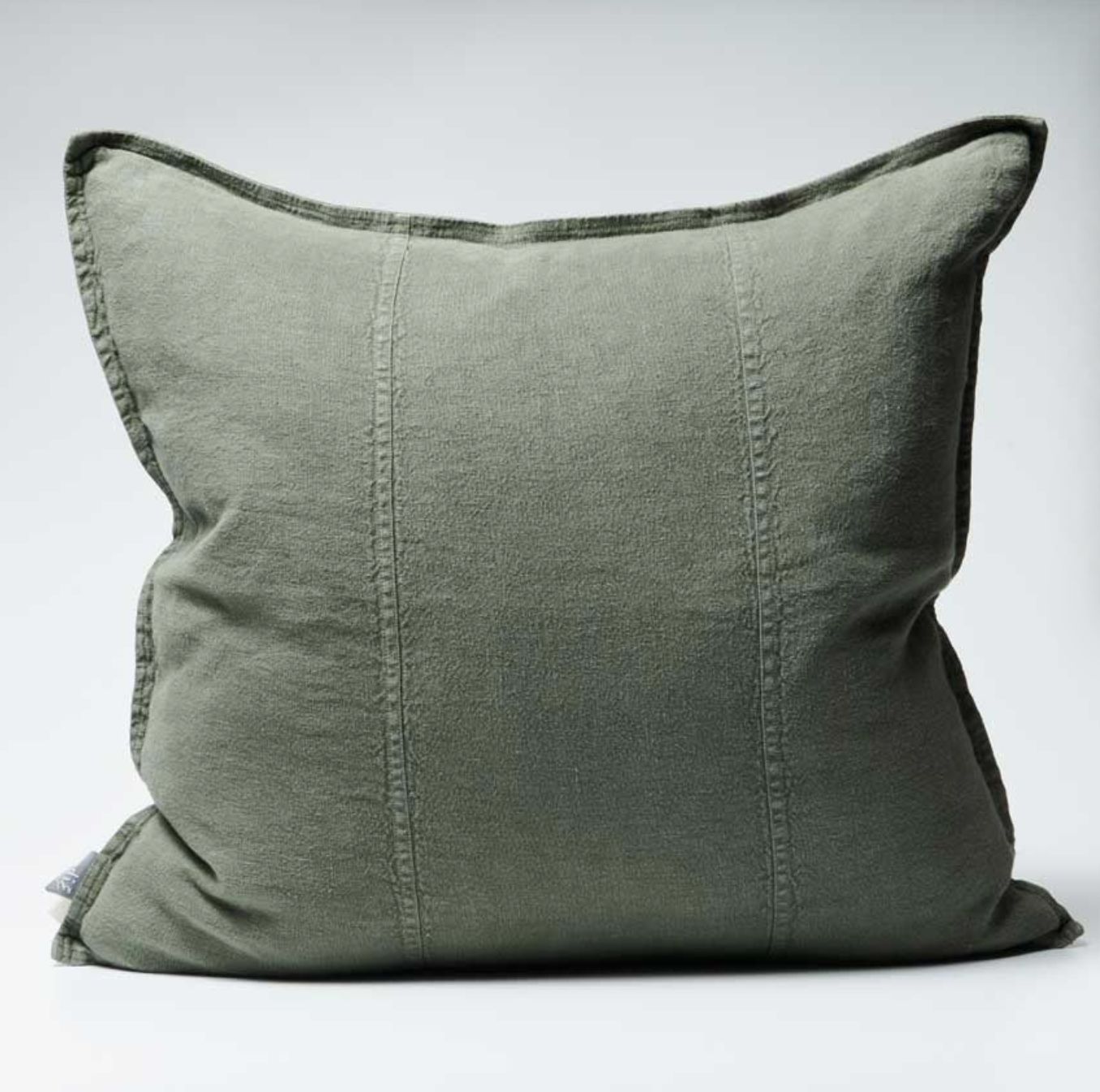 BOHO LINEN CUSHION - KHAKI 20X20