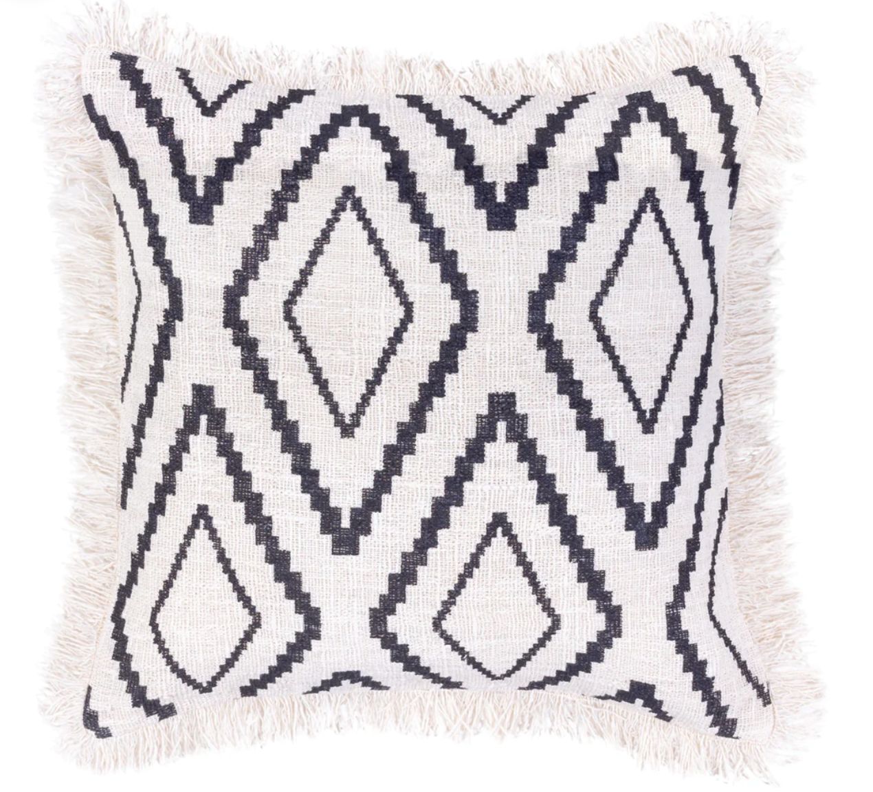 BLACK IMANI CUSHION 22X22
