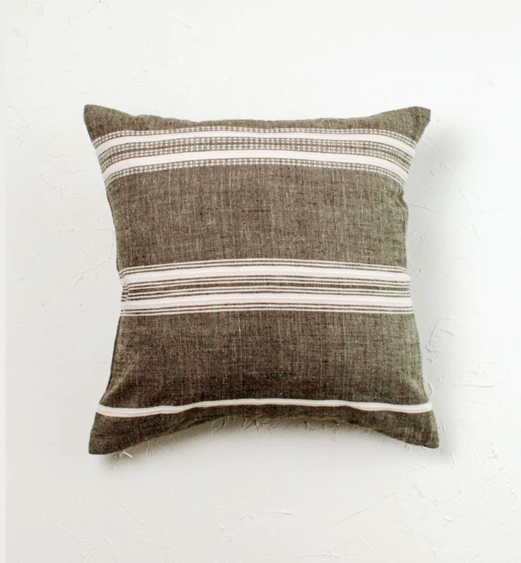 ADEN COTTON CUSHION 18&quot; - GREY