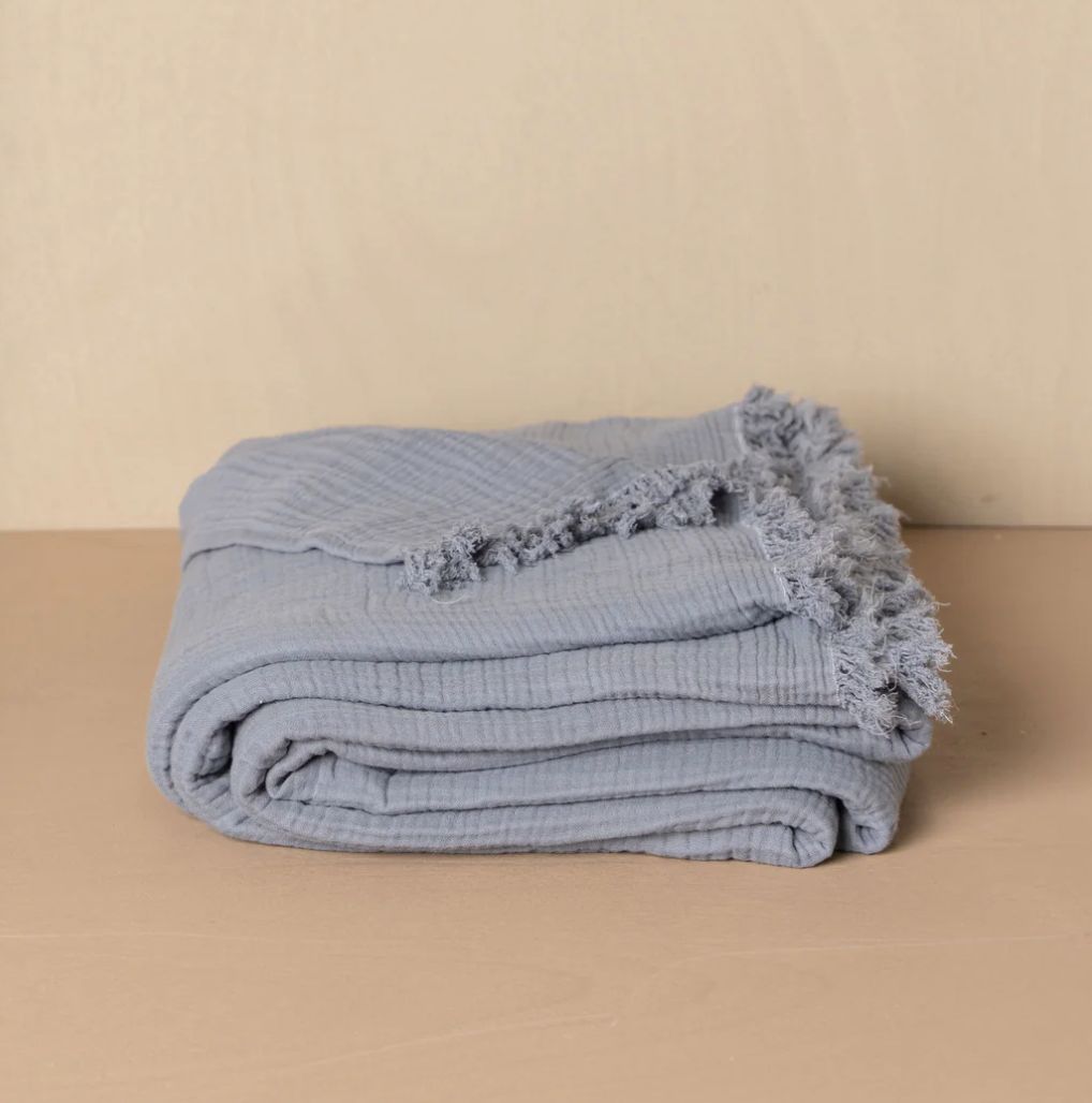 ENES BED COVER - PALE GREY