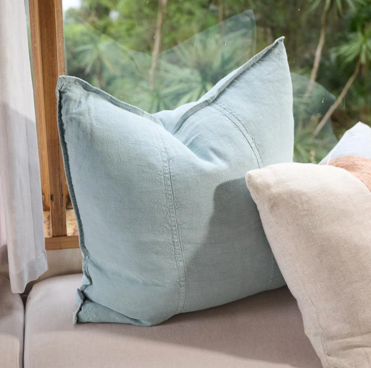 LUCA LINEN CUSHION - SKY 20X20
