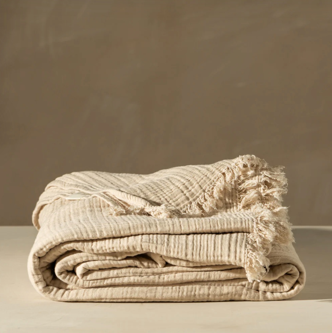 ENES BED COVER - CLAY